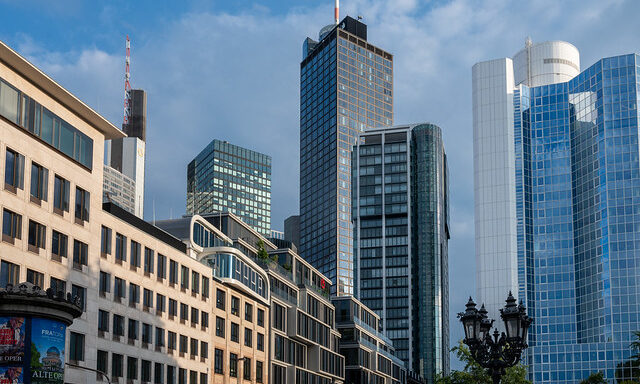 Highscrapers view in Frankfurt