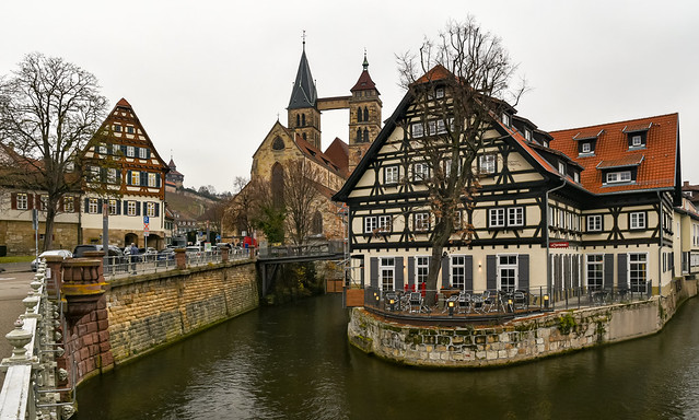 A road to the castle in Esslingen am Neckar